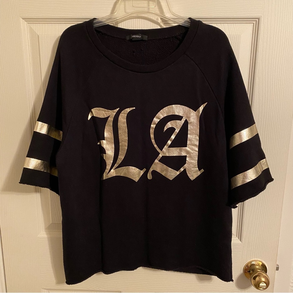 Forever 21 Black Textured Knit Top